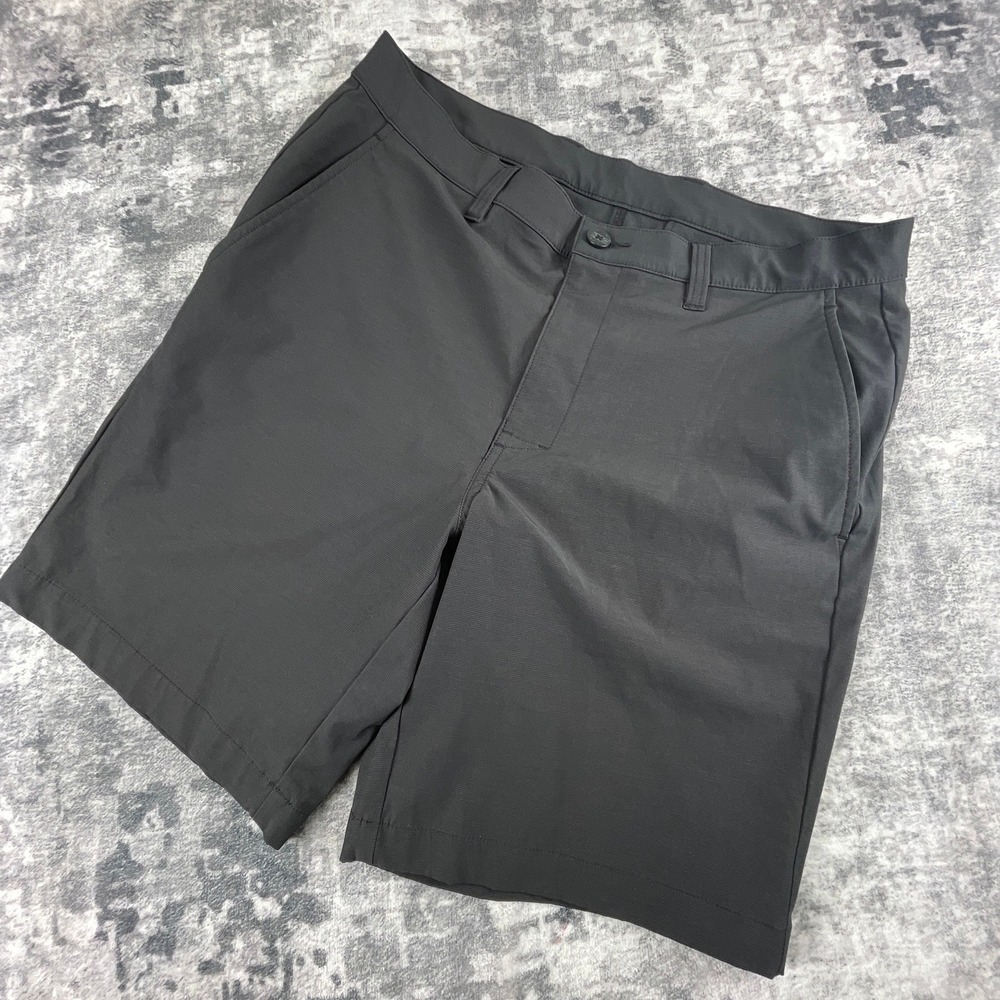 PGA Tour Mens 34 Golf Shorts Solid Black Performance Activewear Stretch